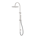 Nero Zen Twin Shower with Outdoor Shower Hose Brushed Nickel NR162205C01BN