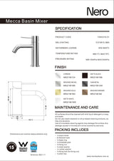 Nero Mecca Basin Mixer Chrome NR221901CH