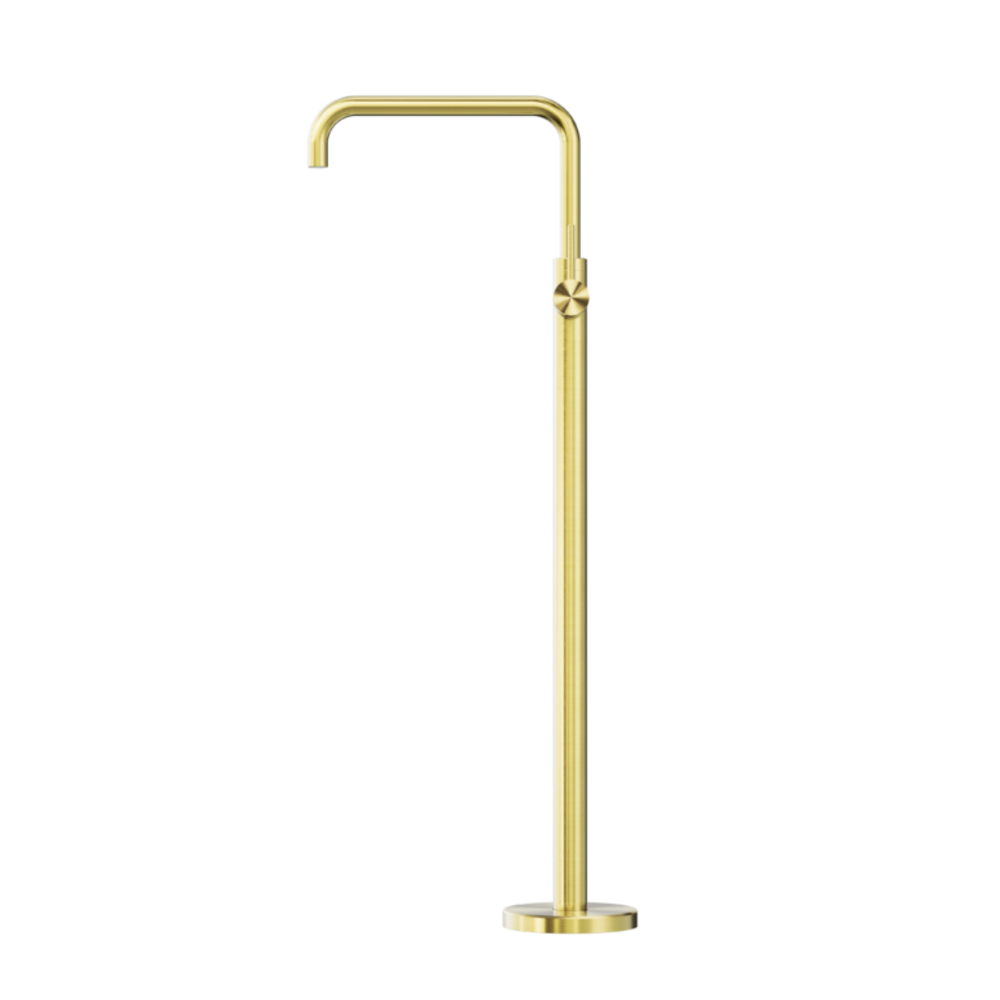 Nero Mecca Freestanding Bath Mixer Square Shape Brushed Gold NR221903bBG