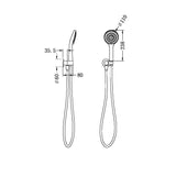 Nero NR221905BG Mecca Shower Bracket with Air Shower - Brushed Gold