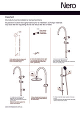 Nero Mecca Twin Shower With Air Shower Matte White NR221905bMW