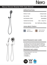 Nero Mecca Hand Hold Shower With Shower Gun Metal NR221905cGM