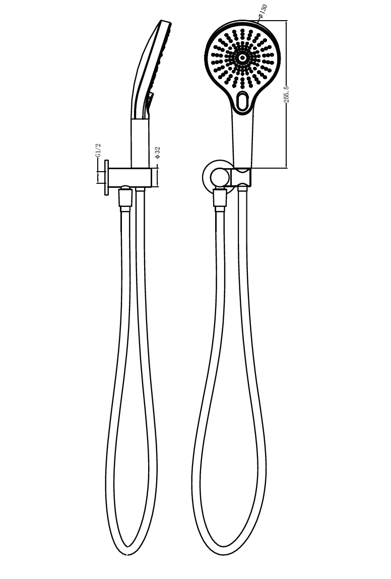 Nero Mecca Hand Hold Shower With Shower Gun Metal NR221905cGM