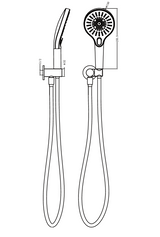 Nero Mecca Hand Hold Shower With Shower Gun Metal NR221905cGM