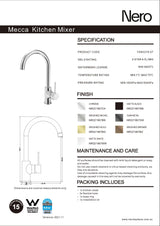 Nero Mecca Kitchen Mixer Matte Black NR221907MB