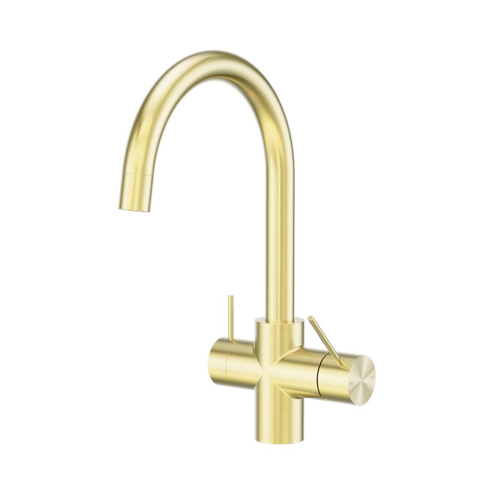 Nero Mecca 3 Way Filtered Mixer Tap Brushed Gold NR221907EBG