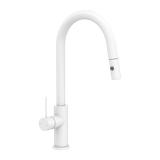 Nero NR221908MW Mecca Pull Down Sink Mixer With Veggie Spray Function  - Matte White