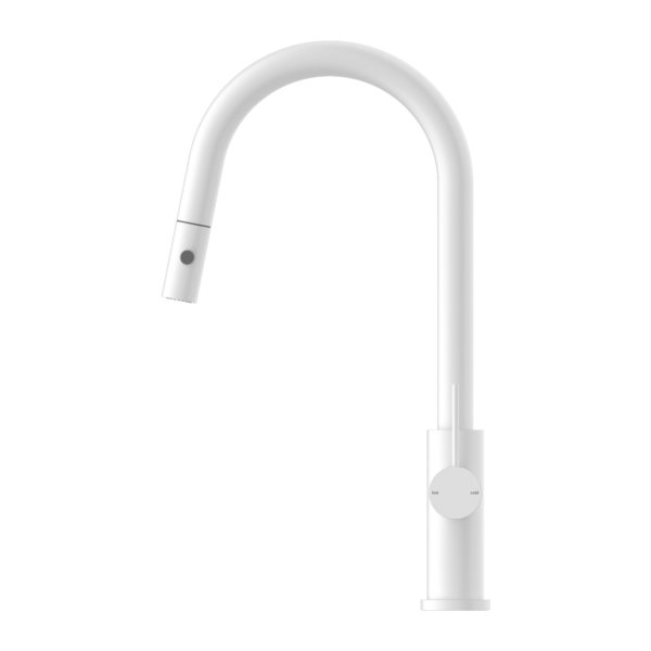 Nero NR221908MW Mecca Pull Down Sink Mixer With Veggie Spray Function  - Matte White