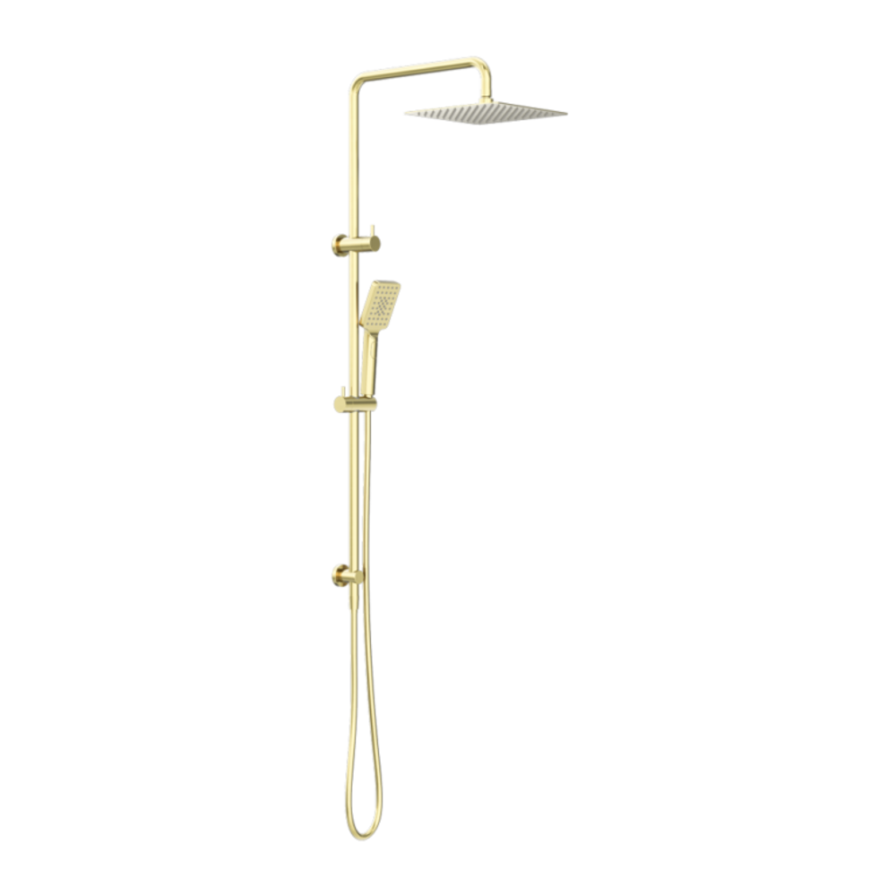 Nero Square Project Twin Shower Brushed Gold NR232105EBG