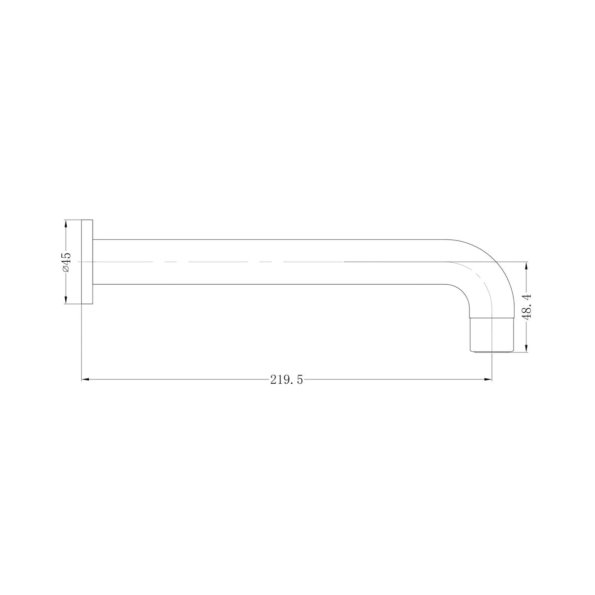 Nero NR250803200CH Dolce Basin / Bath Spout - Chrome