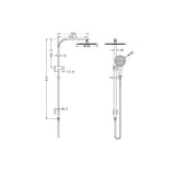 Nero NR250805cMB Bianca Round Combination Shower 250mm - Matte Black