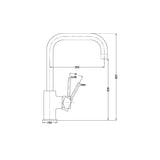 Nero NR250806MB Dolce Square Shape Kitchen Mixer - Matte black