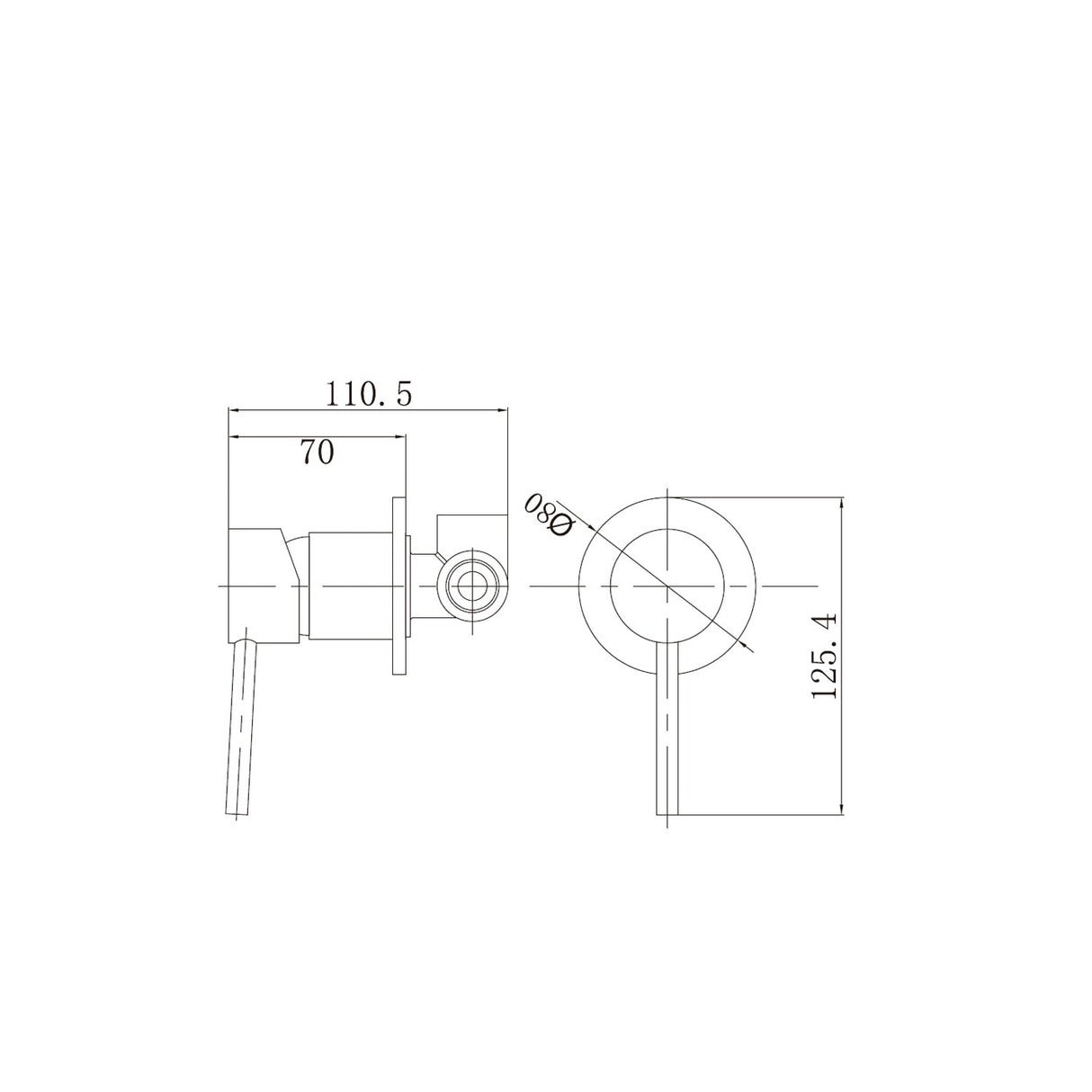 Nero NR250811BN Dolce Shower Mixer - Brushed Nickel