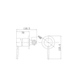 Nero NR250811MB Dolce Shower Mixer - Matte Black