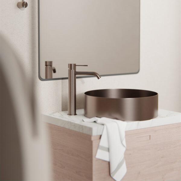 Nero NR251901aBZ Opal Tall Basin Mixer - Brushed Bronze