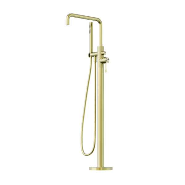 Nero NR251903ABG Opal Freestanding Bath Mixer with Handshower - Brushed Gold