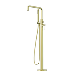 Nero NR251903ABG Opal Freestanding Bath Mixer with Handshower - Brushed Gold