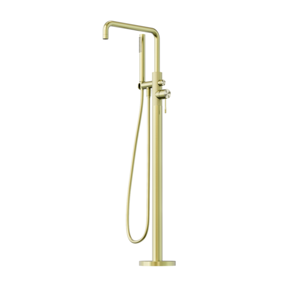 Nero Opal Freestanding Bath Mixer With Hand Shower Brushed Gold NR251903ABG