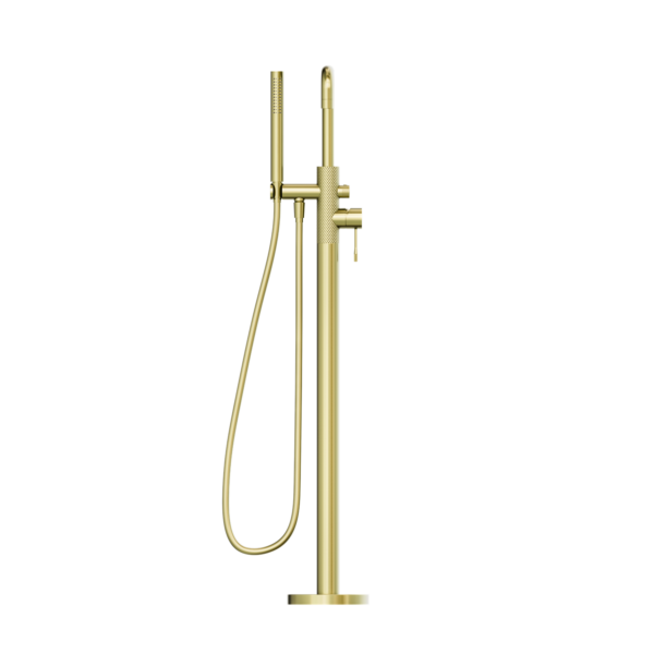 Nero NR251903ABG Opal Freestanding Bath Mixer with Handshower - Brushed Gold