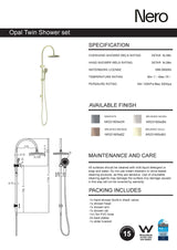 Nero Opal Shower Set Brushed Nickel NR251905eBN