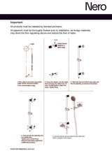 Nero Opal Shower Rail with Air Shower Brushed Gold NR251905aBG