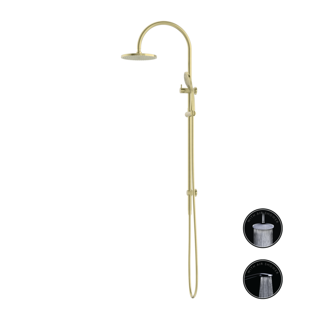 Nero NR251905bBG Opal Twin Shower Set With Air Shower - Brushed Gold