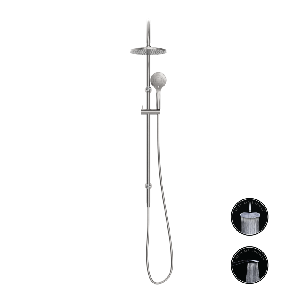 Nero NR251905bBN Opal Twin Shower Set With Air Shower - Brushed Nickel