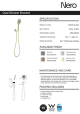 Nero Opal Shower Bracket Brushed Bronze NR251905cBZ