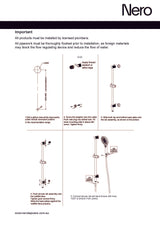 Nero Opal Shower Rail Graphite NR251905dGR