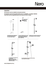 Nero Opal Shower Rail With Air Shower II Brushed Bronze NR251905GBZ