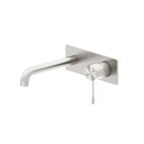 Nero NR251907aBN Opal Wall Basin / Bath Mixer - Brushed Nickel