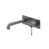 Nero NR251907aGR Opal Wall Basin / Bath Mixer - Graphite Gunmetal Grey