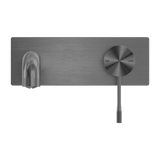 Nero NR251907aGR Opal Wall Basin / Bath Mixer - Graphite Gunmetal Grey