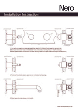Nero Opal Wall Basin/Bath Mixer Graphite NR251907aGR