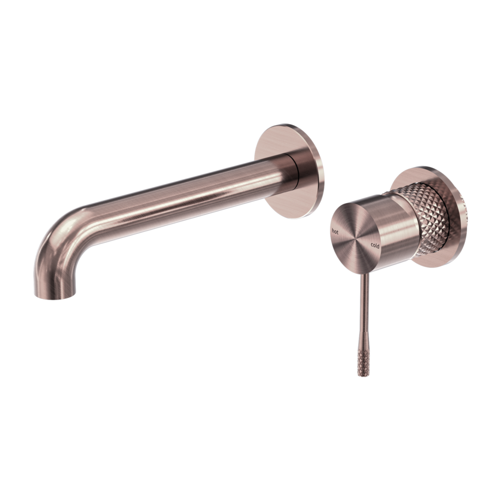 Nero NR251907bBZ Opal Wall Basin / Bath Mixer Separate Back Plate - Brushed Bronze