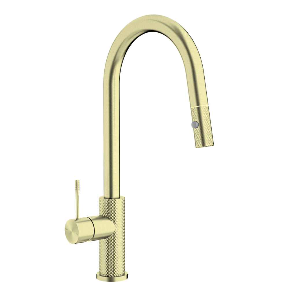 Nero NR251908BG Opal Pull Out Sink Mixer - Brushed Gold