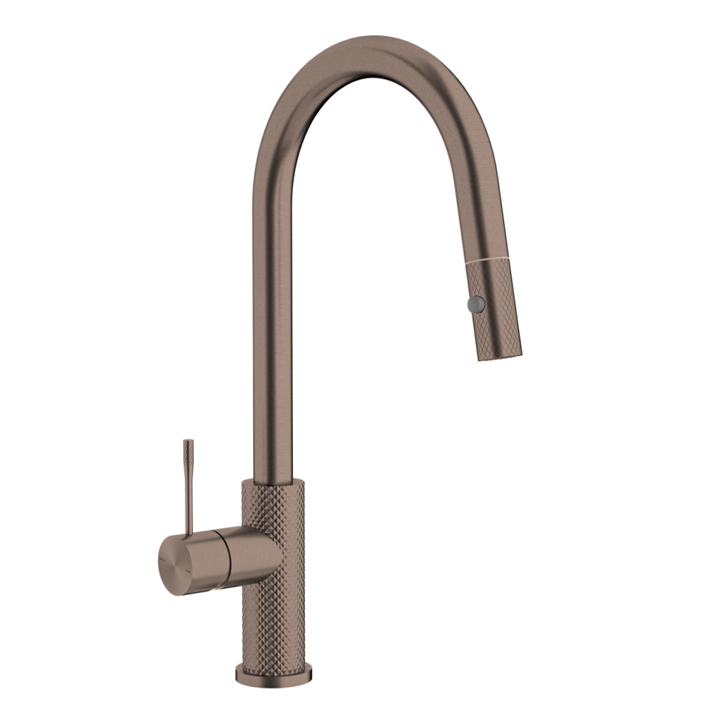Nero NR251908BZ Opal Pull Out Sink Mixer - Brushed Bronze