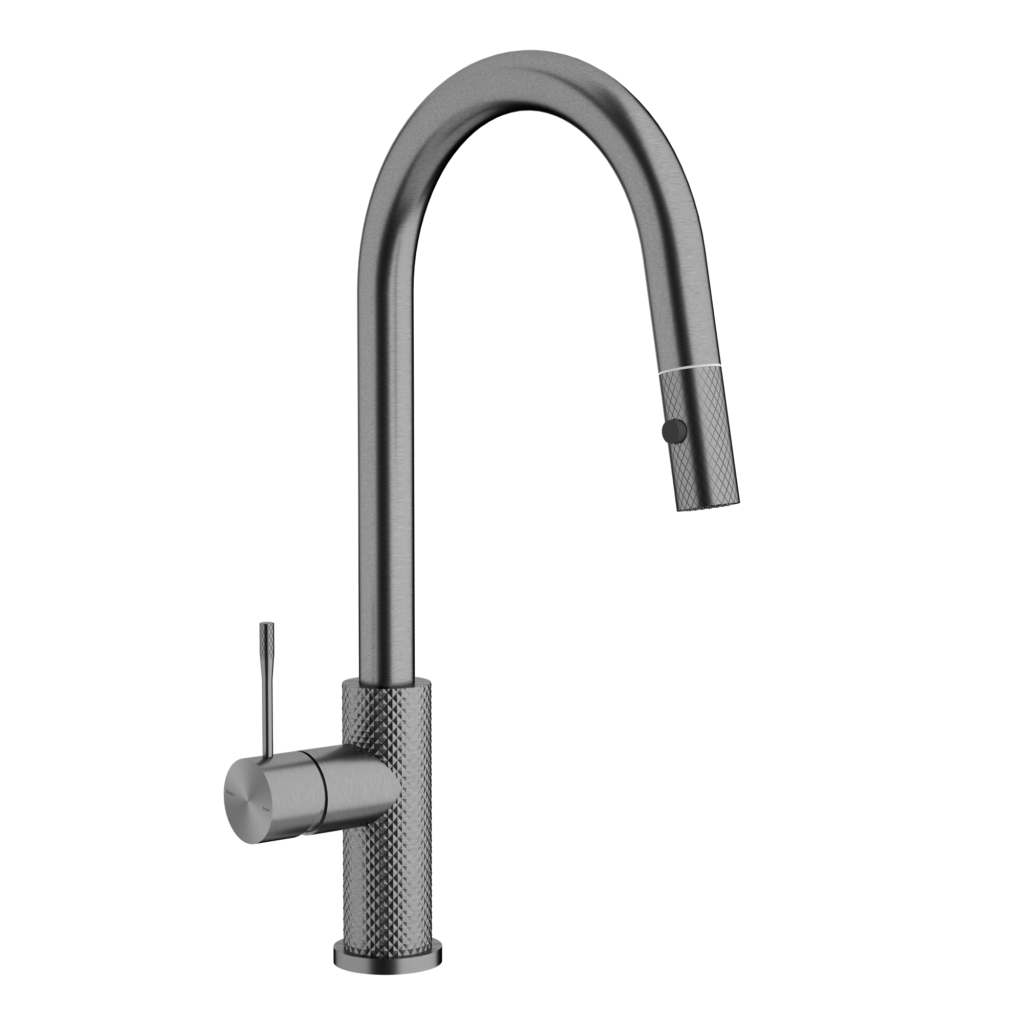 Nero NR251908GR Opal Pull Out Sink Mixer - Graphite Gunmetal Grey