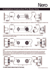 Nero Opal Progressive Wall Basin Mixer 230mm Spout Brushed Gold NR252007a230BG