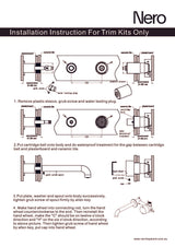 Nero Opal Progressive Wall Basin Mixer 230mm Spout Brushed Gold NR252007a230BG