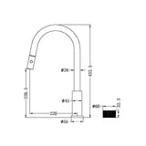 Nero NR252008BG Opal Progressive Pull Out Kitchen Mixer - Brushed Gold