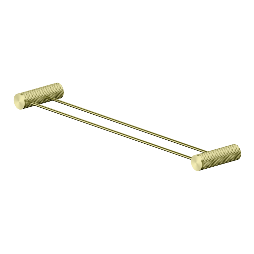 Nero NR2524dBG Opal Double Towel Rail 600mm - Brushed Gold