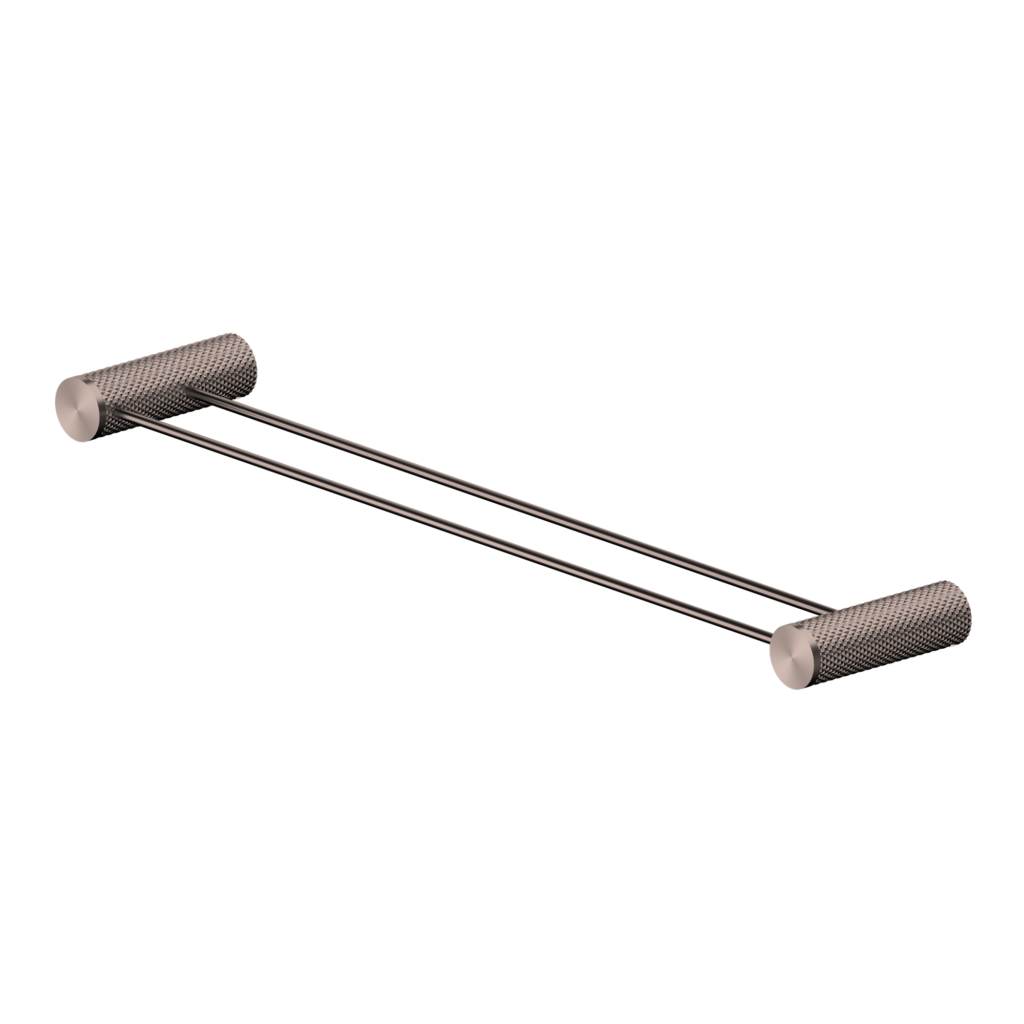 Nero NR2524dBZ Opal Double Towel Rail 600mm - Brushed Bronze