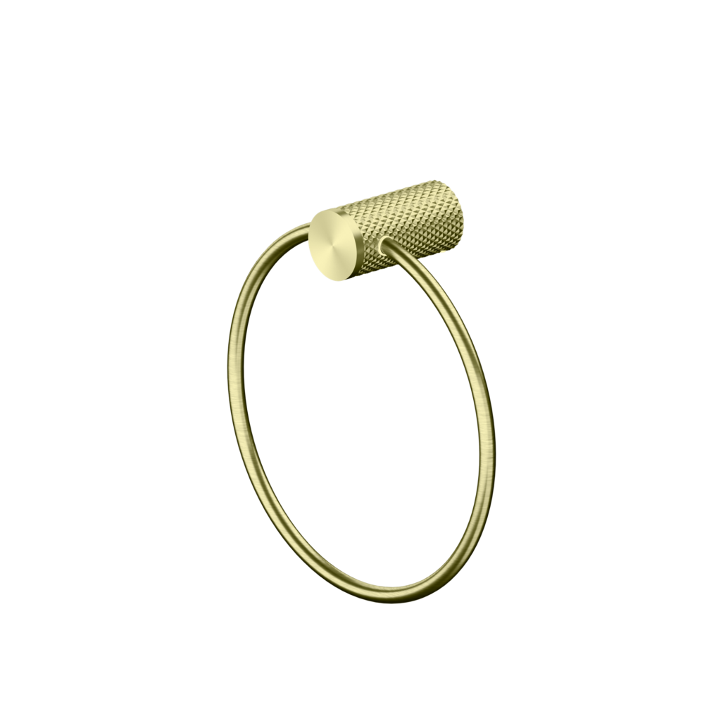 Nero NR2580aBG Opal Towel Ring - Brushed Gold