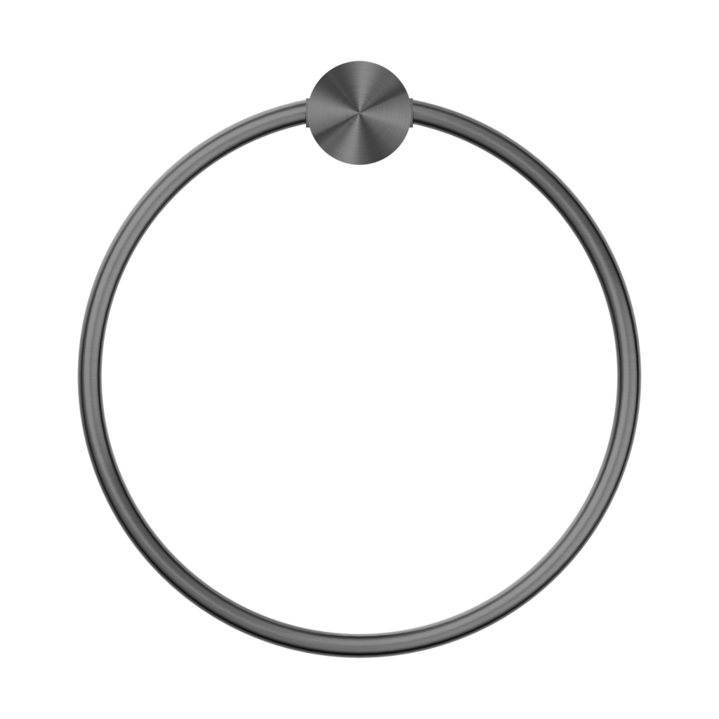 Nero NR2580aGR Opal Towel Ring - Graphite Gunmetal Grey