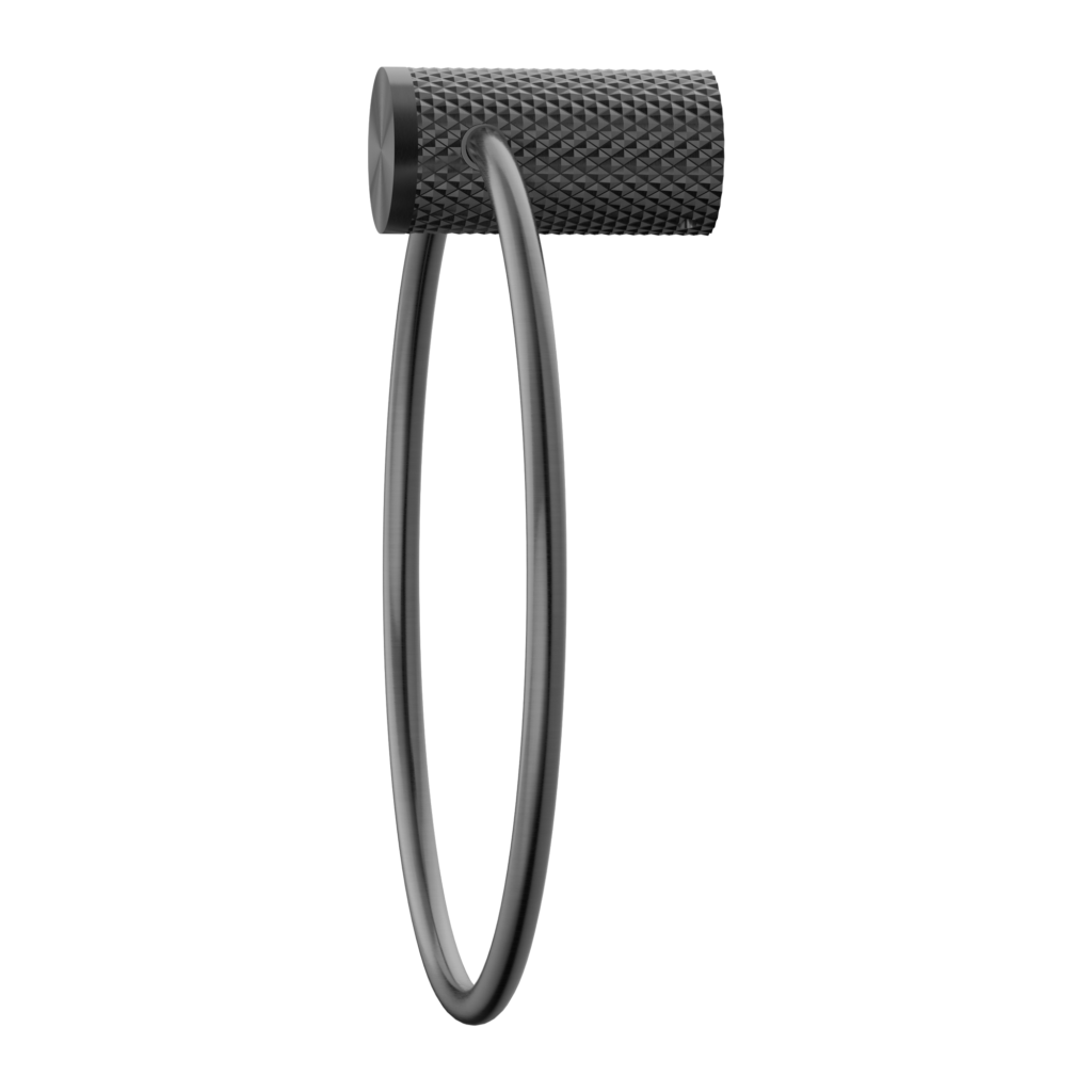 Nero NR2580aGR Opal Towel Ring - Graphite Gunmetal Grey