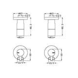 Nero NR262109dBN Washing Machine Tap Set - Brushed Nickel