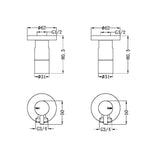 Nero NR262109dMB Washing Machine Tap Set - Matte Black