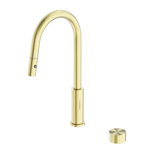 Nero NR271908BG Kara Progressive Pull Out Kitchen Mixer - Brushed Gold