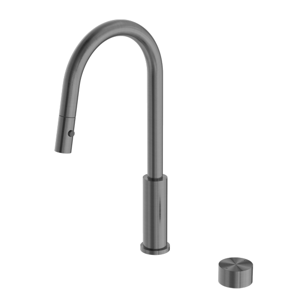 Nero NR271908GM Kara Progressive Pull Out Kitchen Mixer - Gunmetal Grey